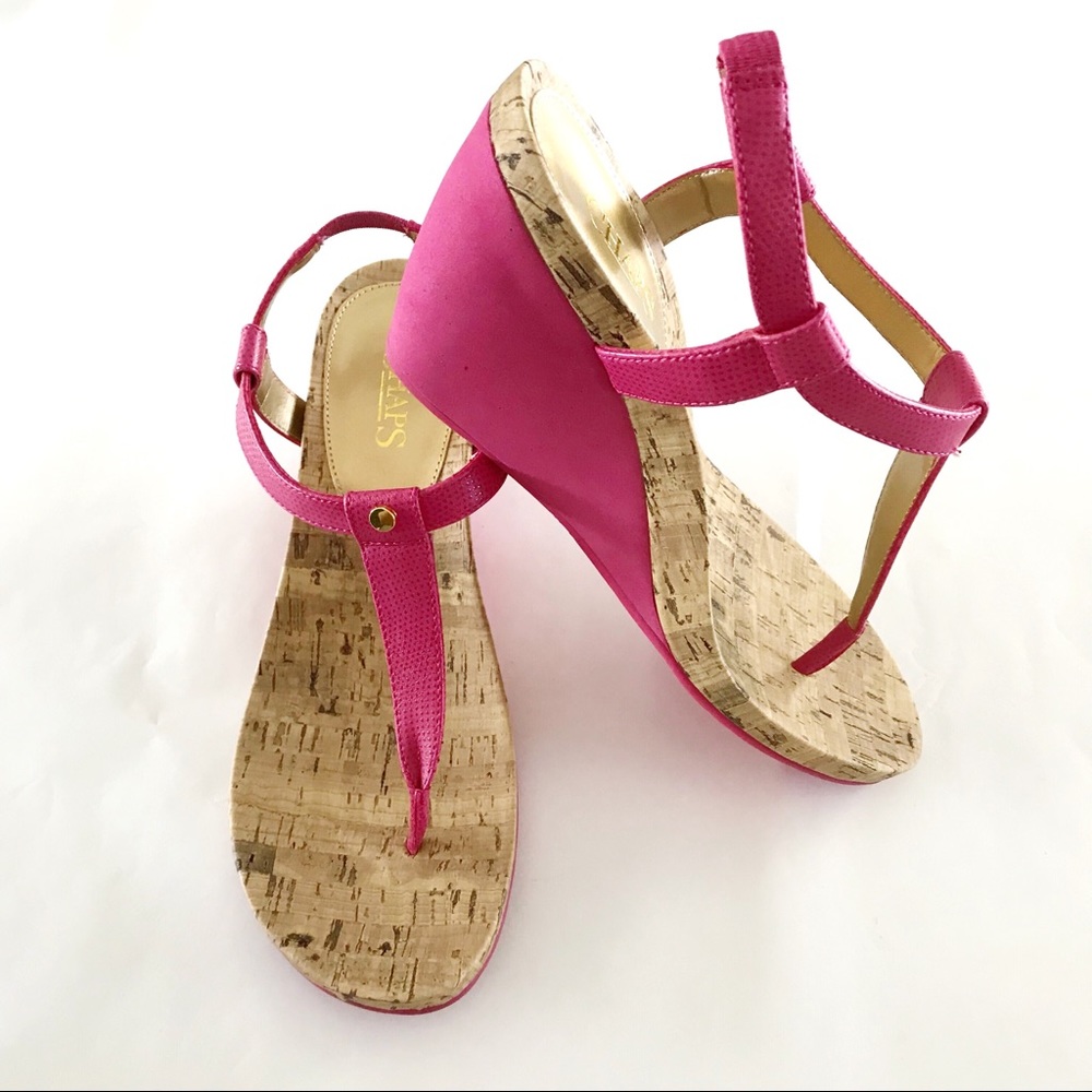 Chaps Wedged Sandals NWOT